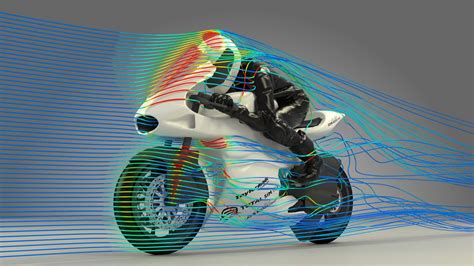 aerodinamica moto racing grafico