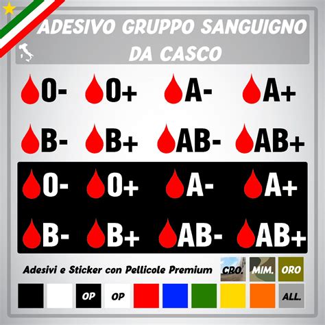 grafica adesivo nome gruppo sanguigno MTB