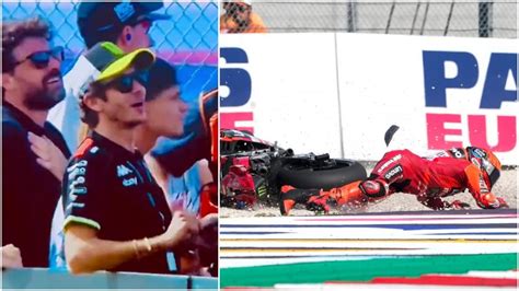 Caduta Rossi e Marquez a Misano (infografica)