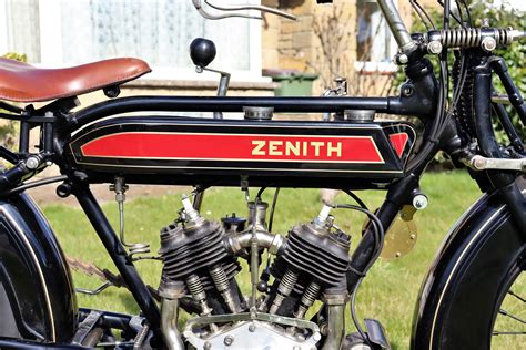 Illustrazione storica di una motocicletta Zenith con sistema Gradua