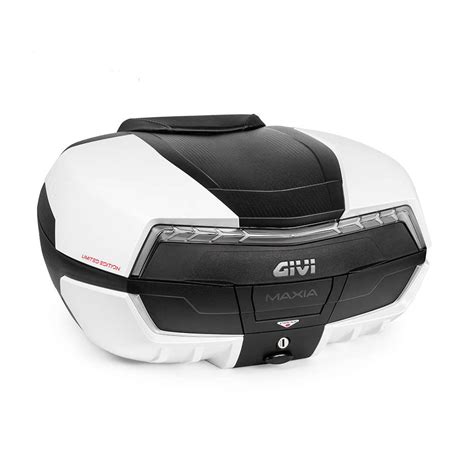 Bauletto Givi bianco montato su uno Suzuki Burgman 200