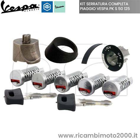 Blocco chiave e serrature Vespa storiche