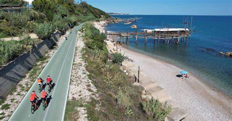 pista ciclabile vista mare Marche