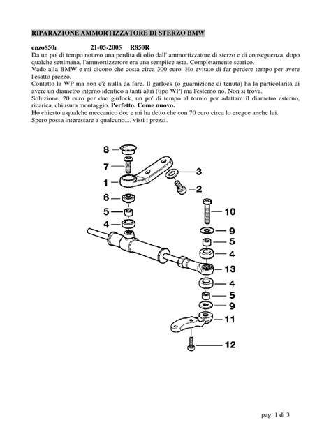 Schema configurazione ammortizzatore sterzo
