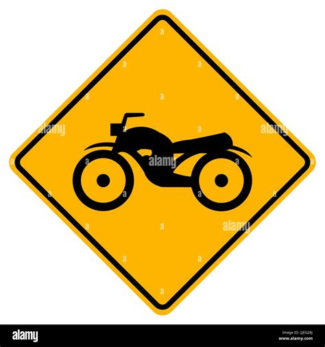 simbolo di pericolo stradale con una motocicletta