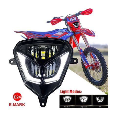 illustrazione fascio LED enduro