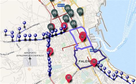 mappa della mobilità urbana Modugno
