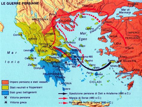 Mappa dell'Impero Persiano e delle Guerre Persiane