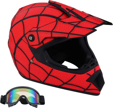 casco da moto con grafica di spiderman