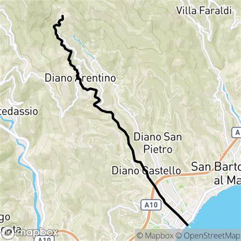 mappa tracciato pista ciclabile Imperia