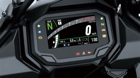 Dettaglio del cruscotto della Kawasaki Versys 650