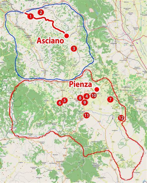 mappa dei percorsi e punti panoramici
