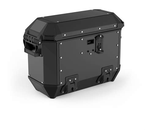 moto con borse laterali rigide in alluminio