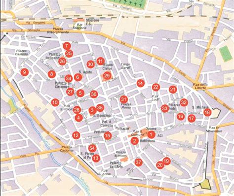 Mappa stilizzata di Cremona con evidenziati percorsi ciclabili