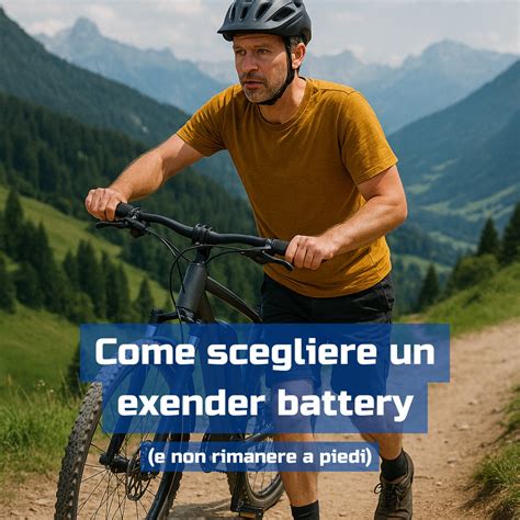 Una persona che monta un e-bike con una batteria aggiuntiva montata sul telaio