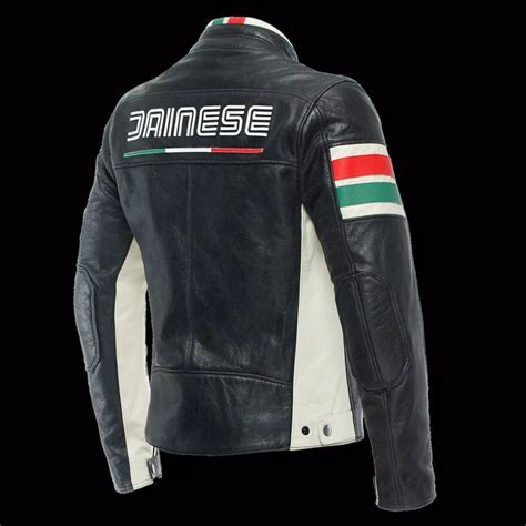 giacca pelle Dainese stile vintage