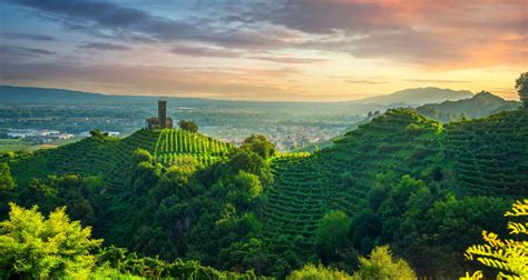 Mappa delle Colline del Prosecco con la Strada del Prosecco