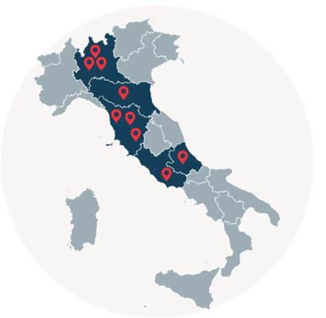 mappa delle sedi delle associazioni sportive ciclistiche