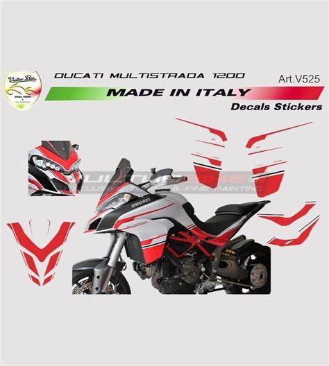 Adesivi strisce Ducati Multistrada su carena