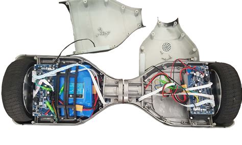 Schema di un hoverboard TEKK con parti etichettate