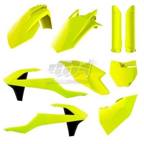 KTM motocicletta con plastiche giallo fluo