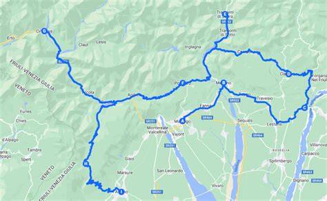mappa viaggi motociclistici e itinerari