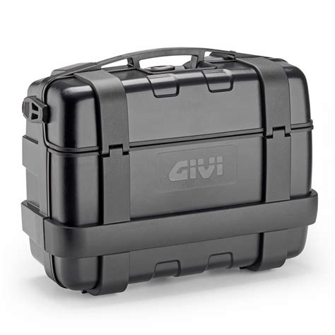 Valigia Givi Trekker Lite 35L nera montata su una moto