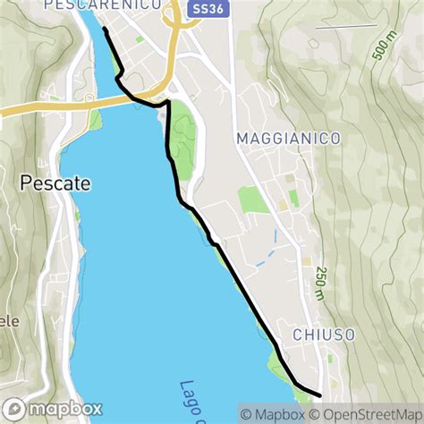 mappa percorso Agno Caslano ciclopedonale