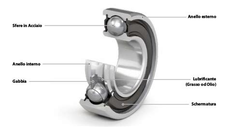 Schema di un cuscinetto a sfere