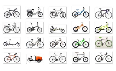 Diverse tipologie di biciclette muscolari