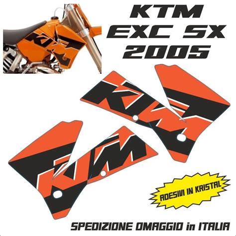 grafica KTM EXC 2014-2016 - diagramma di colori e loghi