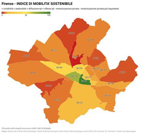 grafico interattivo con dati sulla mobilità ciclabile