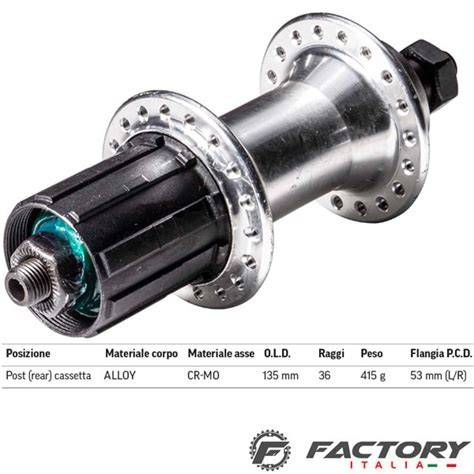 mozzo posteriore 36 fori visualizzazione CNC
