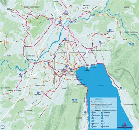 mappa dei percorsi ciclabili Feldkirchen Ossiachersee
