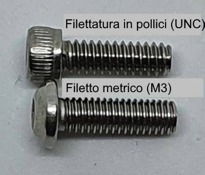 grafico confronto viti pollici vs metriche