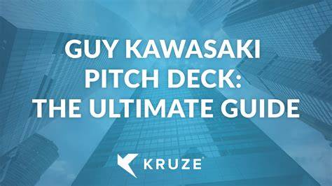 Illustration of Guy Kawasaki pitch deck structure