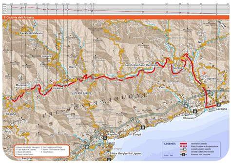 mappa della Ciclovia Alpina-Mediterranea