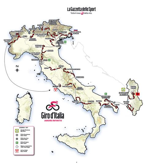 mappa del percorso Giro d'Italia Family Ride
