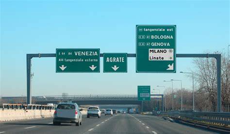 mappa segnaletica autostradale verde