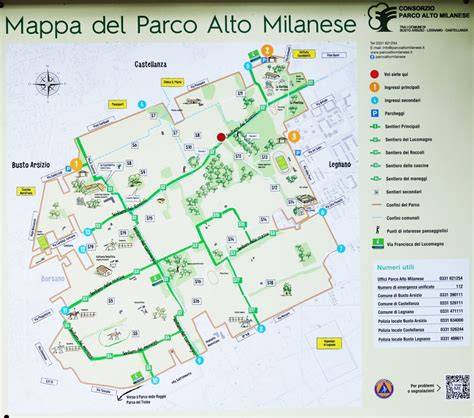 mappa trilha ciclo Parco Alto Milanese