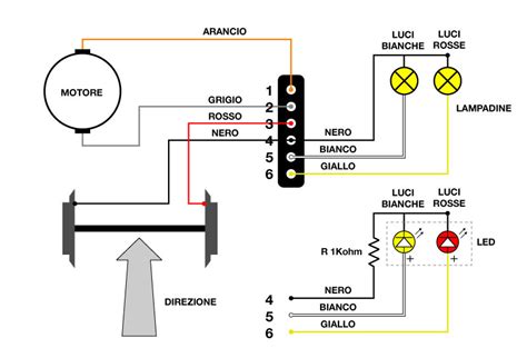 schema di collegamento motore 12V
