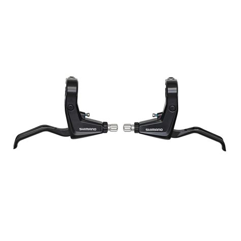 Coppia di freni V-Brake Shimano Alivio montati su una bicicletta
