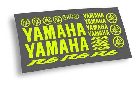 adesivi Yamaha R6 giallo layout chiaro