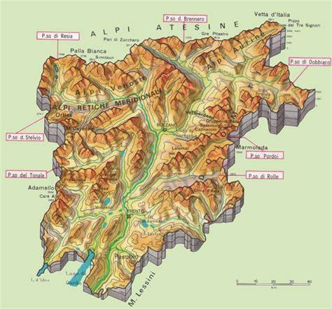 Mappe e percorsi delle operazioni alpini (Dolomiti e Isonzo)