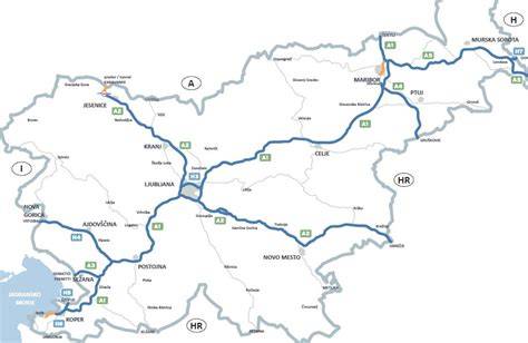 mappa autostrade Slovenia e confine