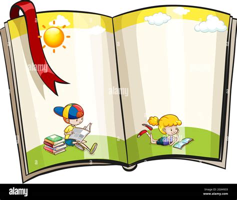 Illustrazione di un libro aperto con testo in rima e disegni colorati