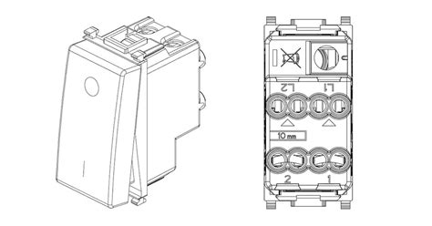interruttore variatore luce gewiss - schema assemblaggio