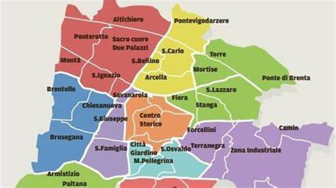 cartografia quartieri Mestre Piave zone sicurezza