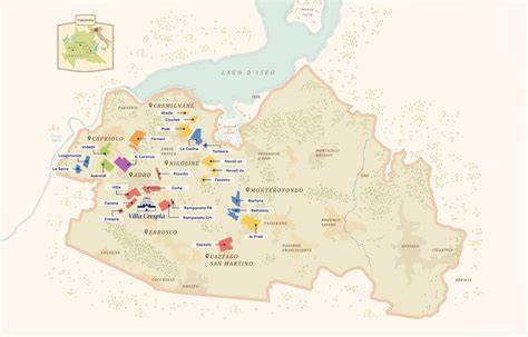 mappa touring ciclismo Franciacorta