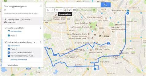mappa percorsi e percorsi geolocalizzati